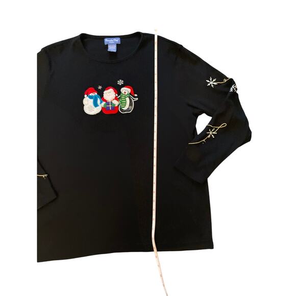 Paradise Bay Women's Holiday Snowman, Santa, Penguin Shirt Size Large - Picture 5 of 5